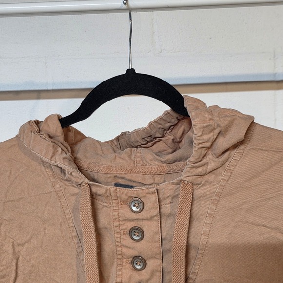 Natural Reflections Women XL Henley Hoodie Button Neck Pullover Terracotta Crisp - Picture 7 of 10